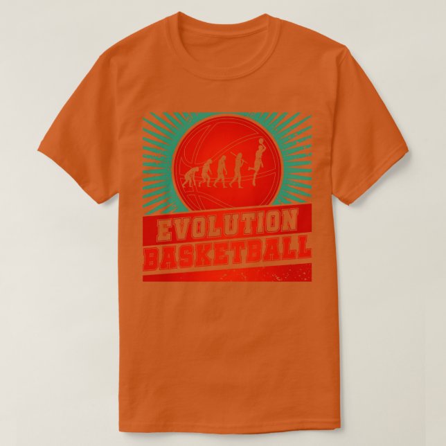 Camiseta Evolução do basquete (Frente do Design)