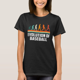 Camiseta Evolução do Beisebol Retro para o Beisebol Beiseb