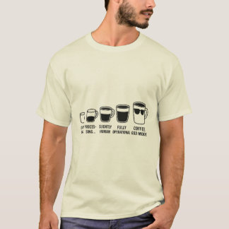 Camiseta Evolução do Café - Gráfico do Humor da Manhã Engra