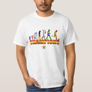 Camiseta Evolução do campeão espanhol do mundo da espanh