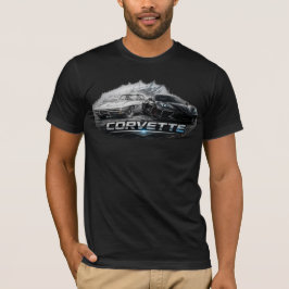 Camiseta Evolução do Carro Esportivo Corvette Clássico para