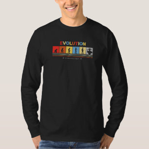 Camiseta Evolução Do Drummer Do Ser Humano Retroativo Da Dr