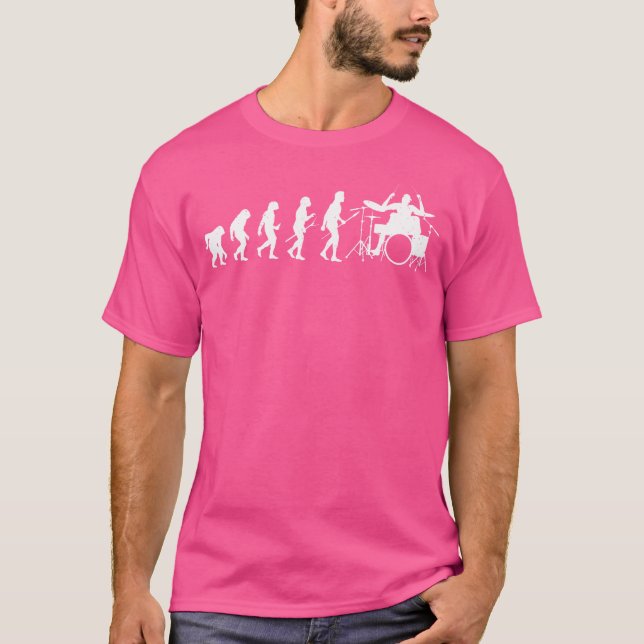 Camiseta Evolução Do Drummer - Drumagem Da Banda Percussion (Frente)
