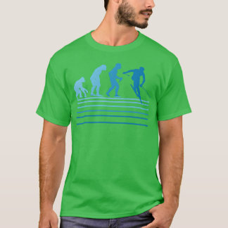 Camiseta Evolução do Esqui Esquiador Esportes de Inverno am