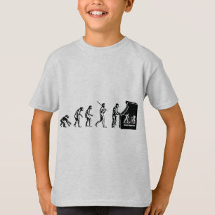 Camiseta Evolução do Gamer - geek da arcada de video game