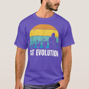 Camiseta Evolução Do Gato Negro Funny Vintage Retro Cat Lov
