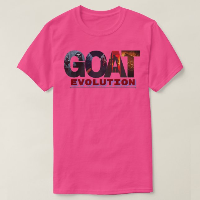 Camiseta Evolução do GOAT (Frente do Design)