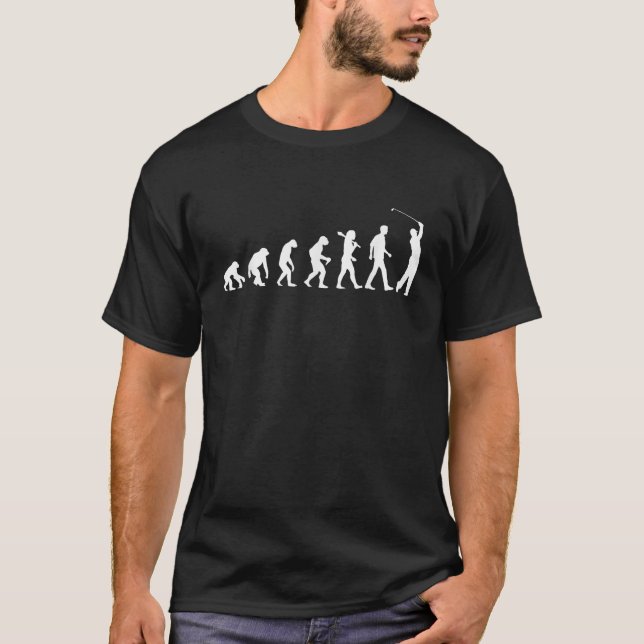 Camiseta EVOLUÇÃO DO GOLFE Para Homens e Para Mulheres  (Frente)