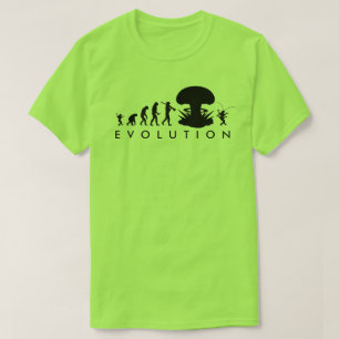 Camiseta Evolução do Homem & Barata Gráfico Divertido de Ev