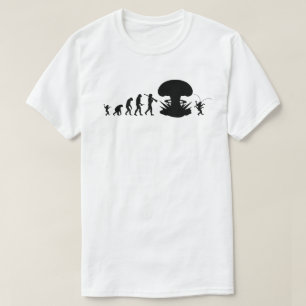 Camiseta Evolução do Homem e da Barata Gráfico de Evolu