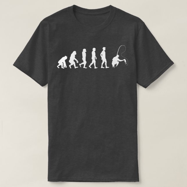 Camiseta Evolução do Homem e da Pesca (Frente do Design)