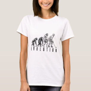 Camiseta Evolução do Jogador de Hóquei no Gelo Homem Engraç