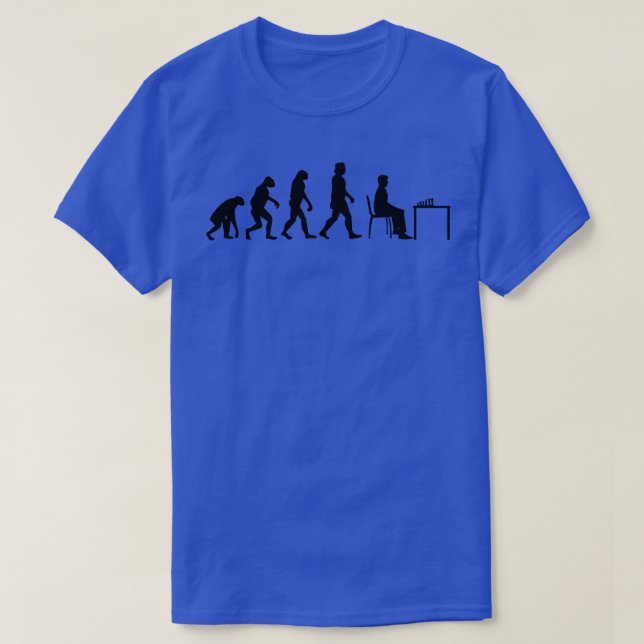 Camiseta Evolução do Jogador de Xadrez (Frente do Design)