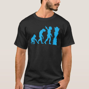 Camiseta Evolução do Jogador de Xadrez Tabuleiro de Xadrez