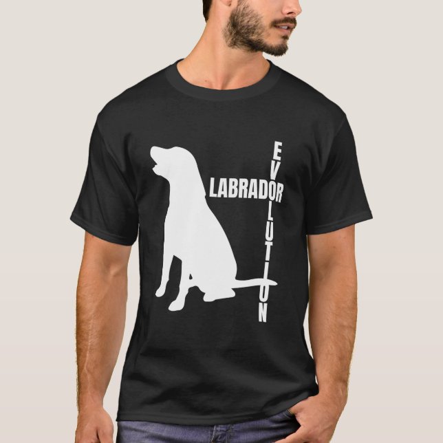 Camiseta Evolução do Labrador é Mãe Labrador é Pai Labrador (Frente)