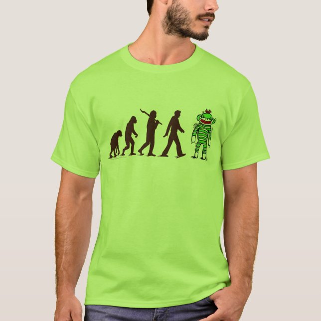 Camiseta Evolução do macaco da peúga (Frente)