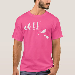 Camiseta Evolução Do Mergulhador Engraçado De Mergulho Huma