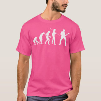 Camiseta Evolução do Músico de Guitarra Guitarras