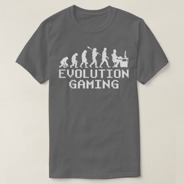 Camiseta Evolução Do Nerd De Jogadores De Jogos Engraçados (Frente do Design)