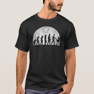 Camiseta Evolução Do pai Stroler Da Carruagem Do Homem