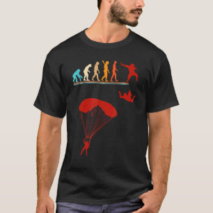 Camiseta Evolução do paraquedismo Vintage skydive paraqueda