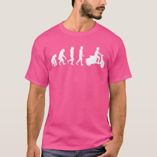Camiseta Evolução do patinete I Piloto Motobicicleta Moped