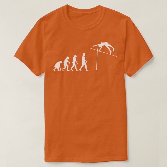 Camiseta Evolução do Pole Vaulting (Frente do Design)