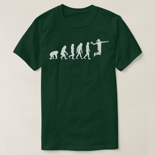 Camiseta Evolução do presente de Andebol Engraçado da Garot (Frente do Design)