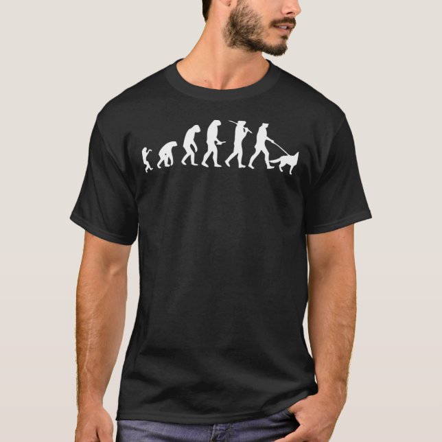 Camiseta Evolução Do Proprietário Do German shepherd (Frente)