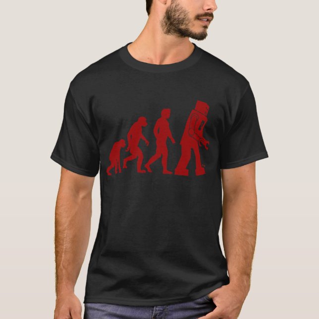 Camiseta Evolução do robô - do homem em robôs (Frente)