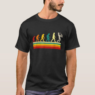 Camiseta Evolução do Saxofone Saxofonista Músico Divertido