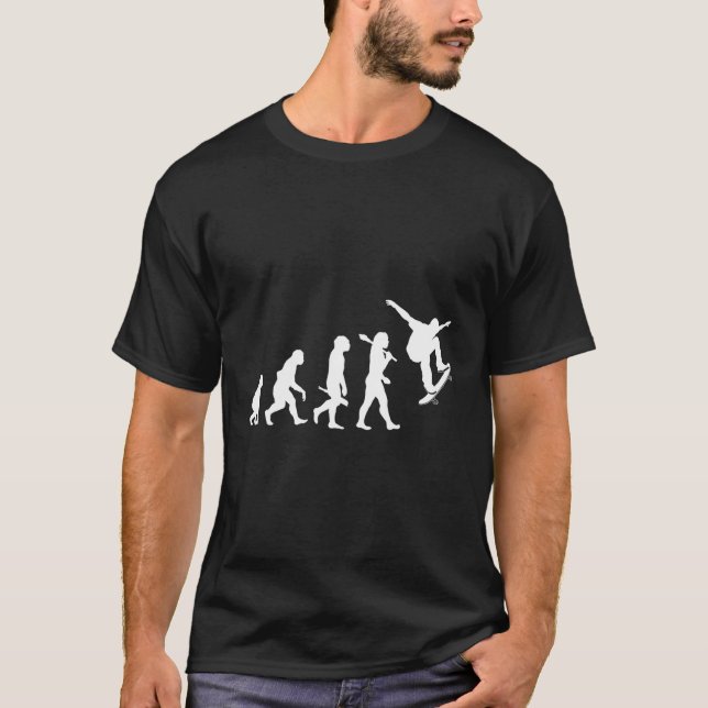 Camiseta Evolução Do Skateboard Kickflip Gi (Frente)