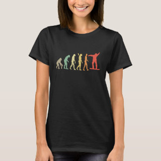Camiseta Evolução do Snowboarding Retro Engraçado Snowboard