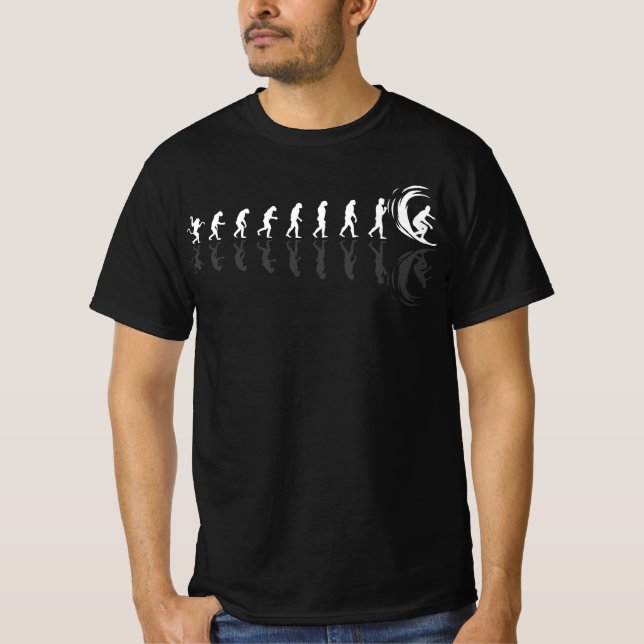 Camiseta Evolução do surfista - surfar (Frente)