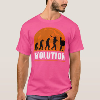Camiseta Evolução Do Tambor De Baixo Humano Evolução Do Tam