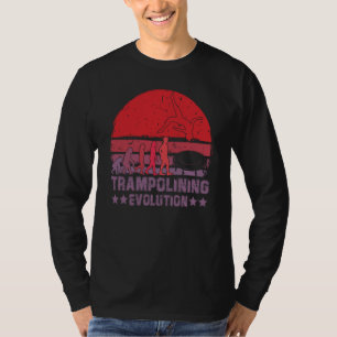 Camiseta Evolução do Trampolim Saltando Ginásio de Trampoli