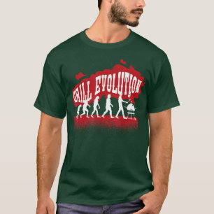 Camiseta Evolução do trevo do Cozinhar de CHURRASCO de grel
