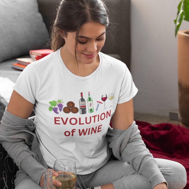 Camiseta Evolução do Vinho (Evolution of Wine t-shirts for casual occasions)