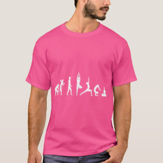 Camiseta Evolução do Yoga teoria da iluminação de Darwin