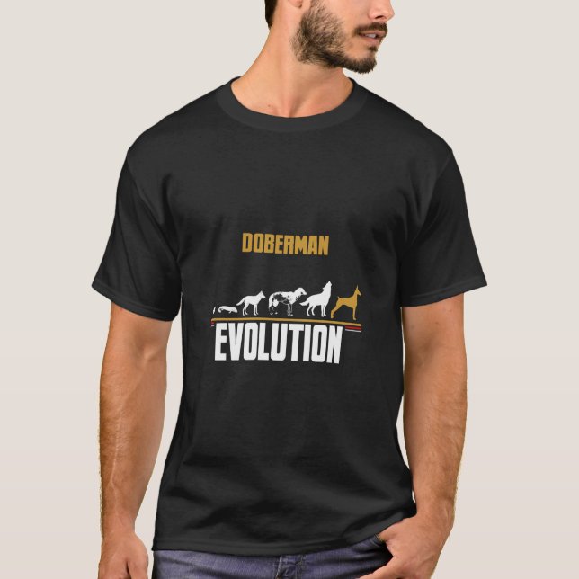 Camiseta Evolução dos cães doberman (Frente)
