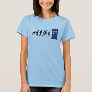 Camiseta Evolução Dos Humanos - Caixa Azul De Polícia 4
