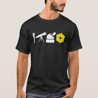 Camiseta Evolução Dos Telescópios Astronômicos James Webb S