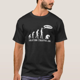 Camiseta Evolução Engarrafamento Movimento Idiota Engraçado