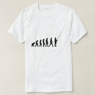 Camiseta Evolução Engraçada Da Pesca