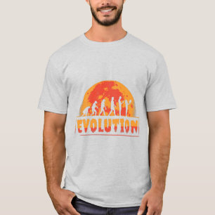 Camiseta Evolução Engraçada de Macaco para Zumbi