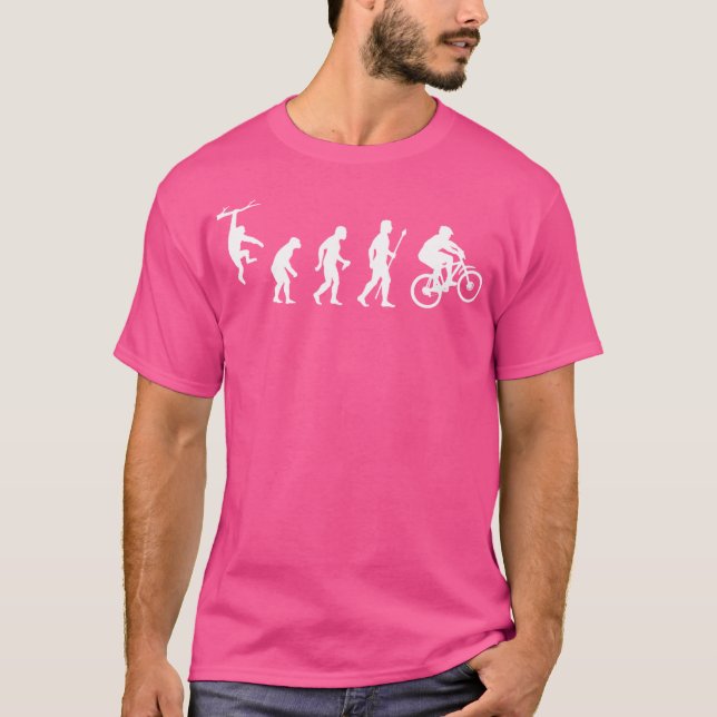 Camiseta Evolução Engraçada De Montanha (Frente)