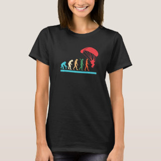 Camiseta Evolução Engraçada de Paraquedismo