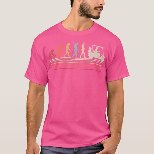 Camiseta Evolução Engraçada do Homem no Golfe (Frente)