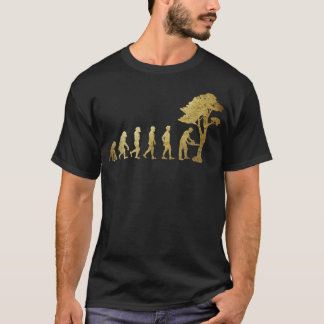 Camiseta Evolução Florestal Trabalhos De Madeira De Arboris