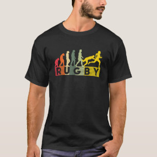 Camiseta Evolução Humana de Rugby Engraçado Homens Mulheres